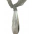 Necklace - Big faceted stone set on thin chains.