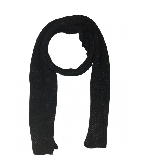 Scarf - Plain with lurex decoration.