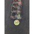 Scarf - Fleece with flounce and wooden button decoration.
