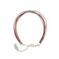 Bracelet - Multi laces with tubular beads.