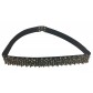 Belt - Thin elastic with faceted beads bar decoration.