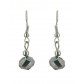 Earrings - Faceted bead charm.