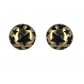 Earrings - Sphere with star motif and rhinestone.