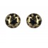 Boucles d'oreilles - Sphère avec motif étoile et strass. 