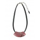 Neckalce - Trapezium mat charm with small dots.