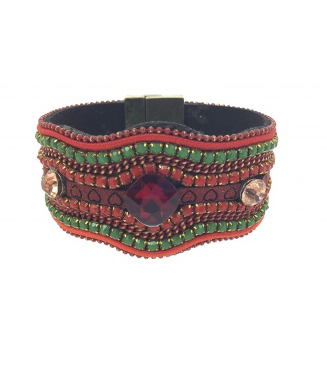 Bracelet - Lignes deiverses avec strass.