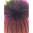 Bobble hat - Rib knit with fur pom pom.