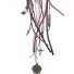 Necklace - With various pom poms and long chains decoration.