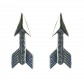 Earrings - Small arrow with rhinestones decoration.