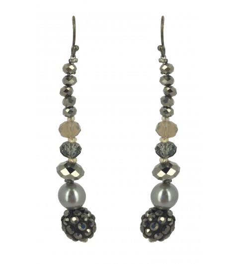 Earrings - Various faceted beads drops.