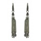 Earrings - Pedant chains and faceted beads.
