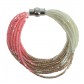 Bracelet - Multirows tubular coloured beads.