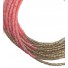 Bracelet - Multirows tubular coloured beads.