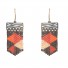 Stainless Steel Earrings - Colored beads charm.