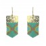 Stainless Steel Earrings - Colored beads charm.
