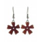 Earrings - Enamelled flowers with gemstones.