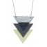 Necklace - Overlaid triangles charm.