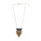 Necklace - Overlaid triangles charm.