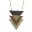 Necklace - Overlaid triangles charm.