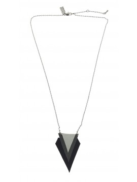 Necklace - Shaded triangles charm.