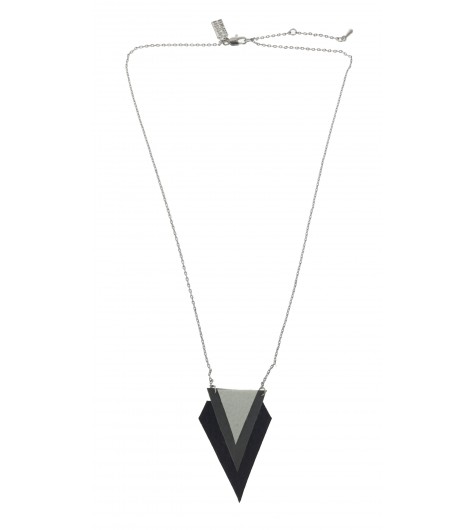 Necklace - Shaded triangles charm.