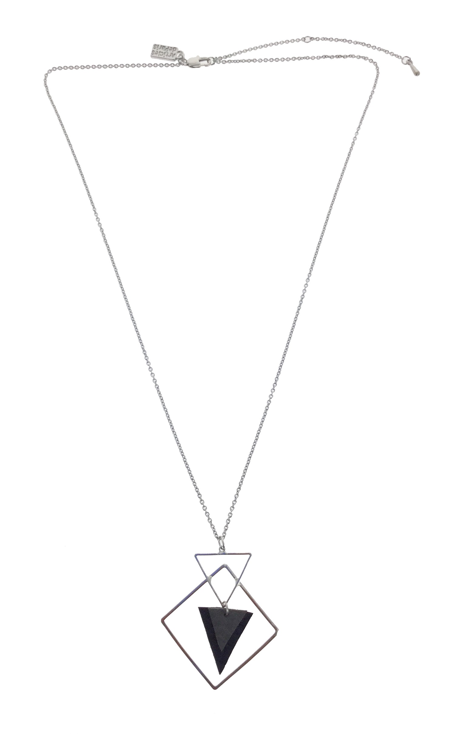 Geometric triangle necklace deals