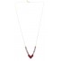 Long Necklace - V shaped enamelled charm.