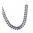 Long Necklace - Enamelled V shaped beads.