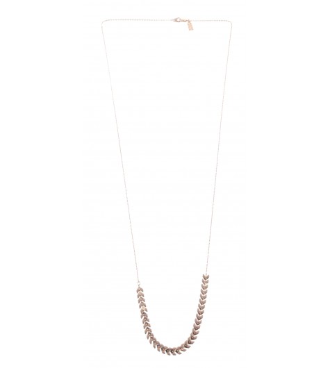 Long Necklace - Enamelled V shaped beads.