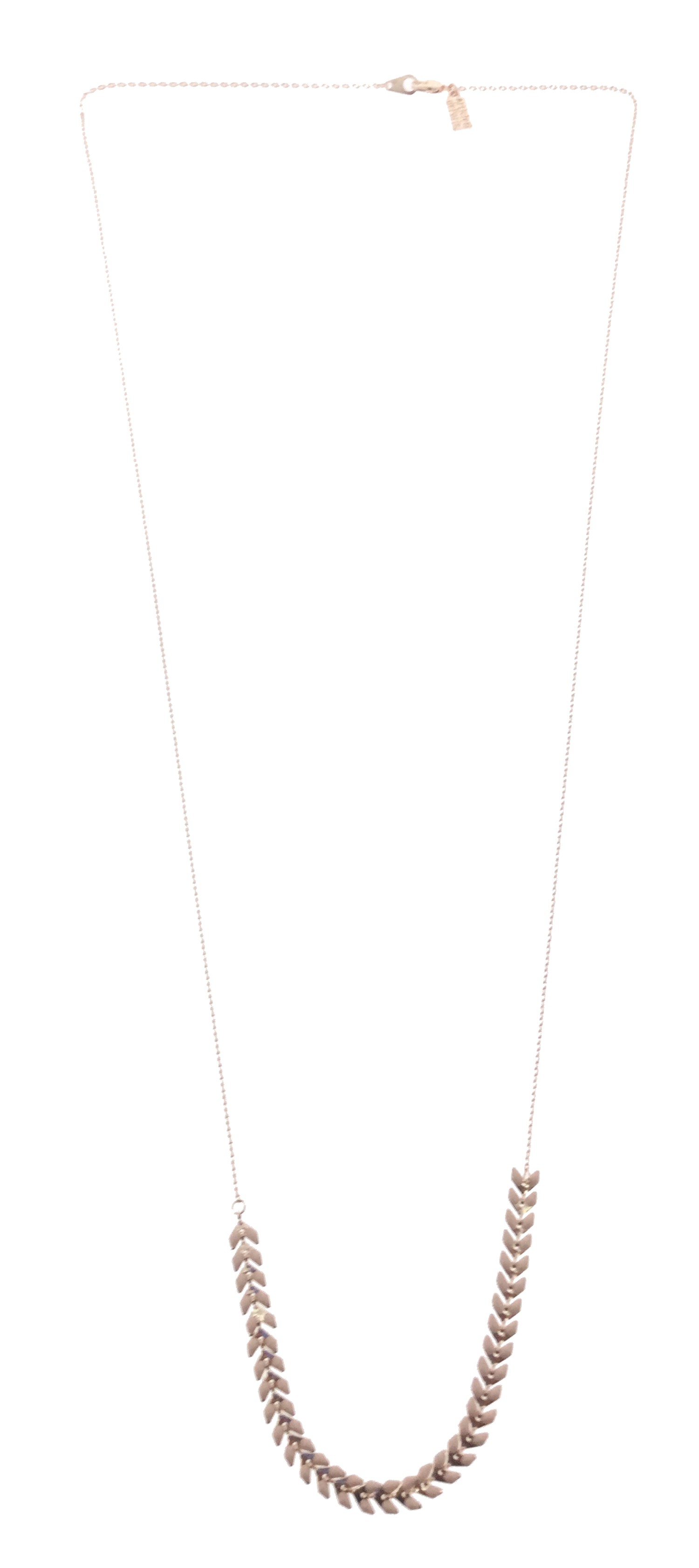 Collier Long - Perles en forme de V émaillées.