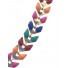 Long Necklace - Enamelled V shaped beads.