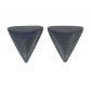 Earrings - Metallic triangle.