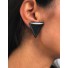 Earrings - Metallic triangle.