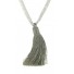 Stainless Steel Necklace - Multichains with pom pom charm.