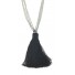 Stainless Steel Necklace - Multichains with pom pom charm.