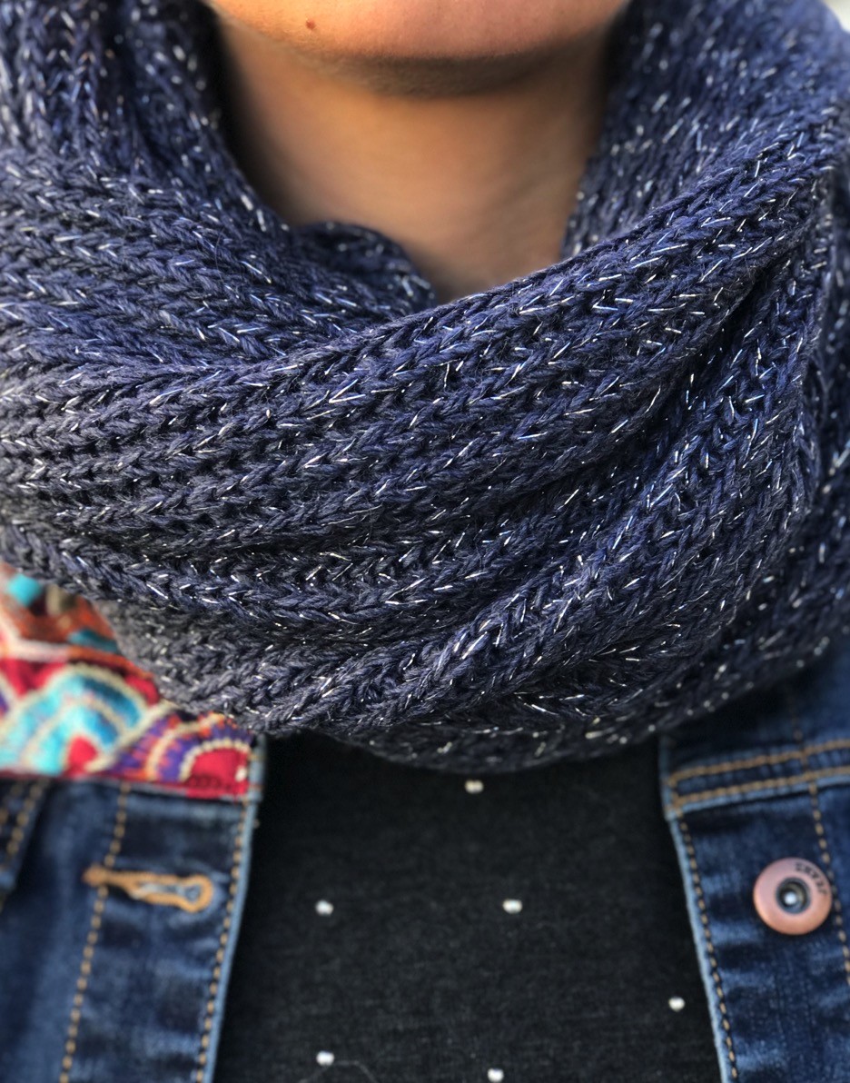 Snood - Tricoté avec lurex.