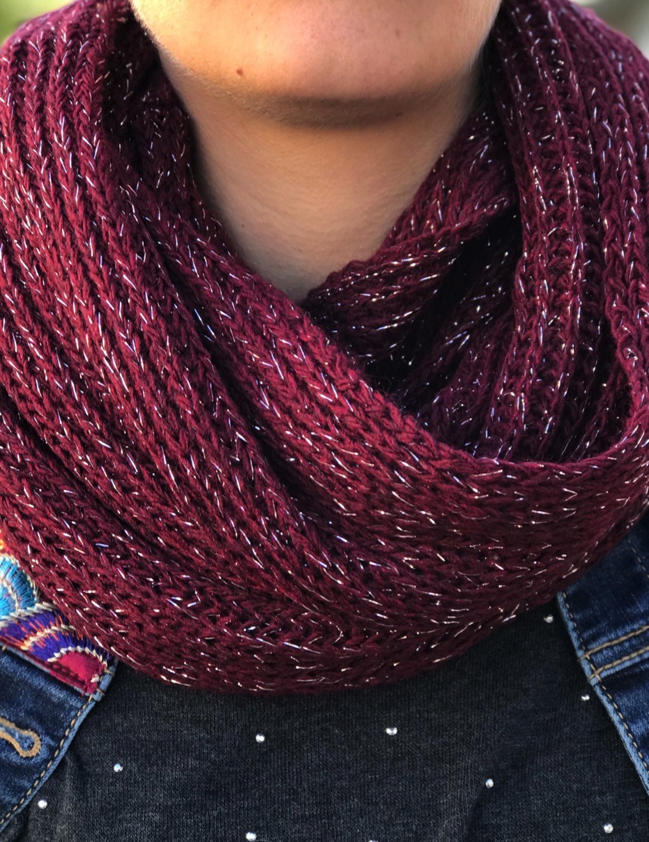 Snood - Tricoté avec lurex.