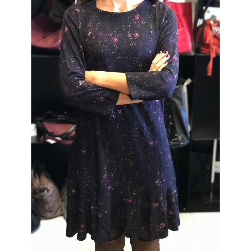 robe portefeuille pois