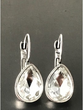 Earrings - Rhinestone drop charm.