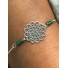 Bracelet - Rosace avec 3 perles sur les côtés + chaine fine