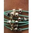 Bracelet aimant - Multirangs avec perles pyramides