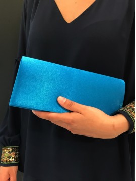 Clutch bag - Plain color satin look.