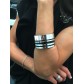 Bracelet - Large cuff with full grain background.