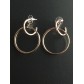 Earrings - Interlaced rings.