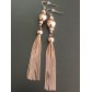 Earrings - Gradient balls and metal pompon.