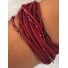 Bracelet aimant - Multirangs cordons et perles