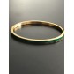 Steel Bracelet - Thin bangle with colored band
