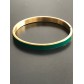 Steel Bracelet - Wide bangle with colored band