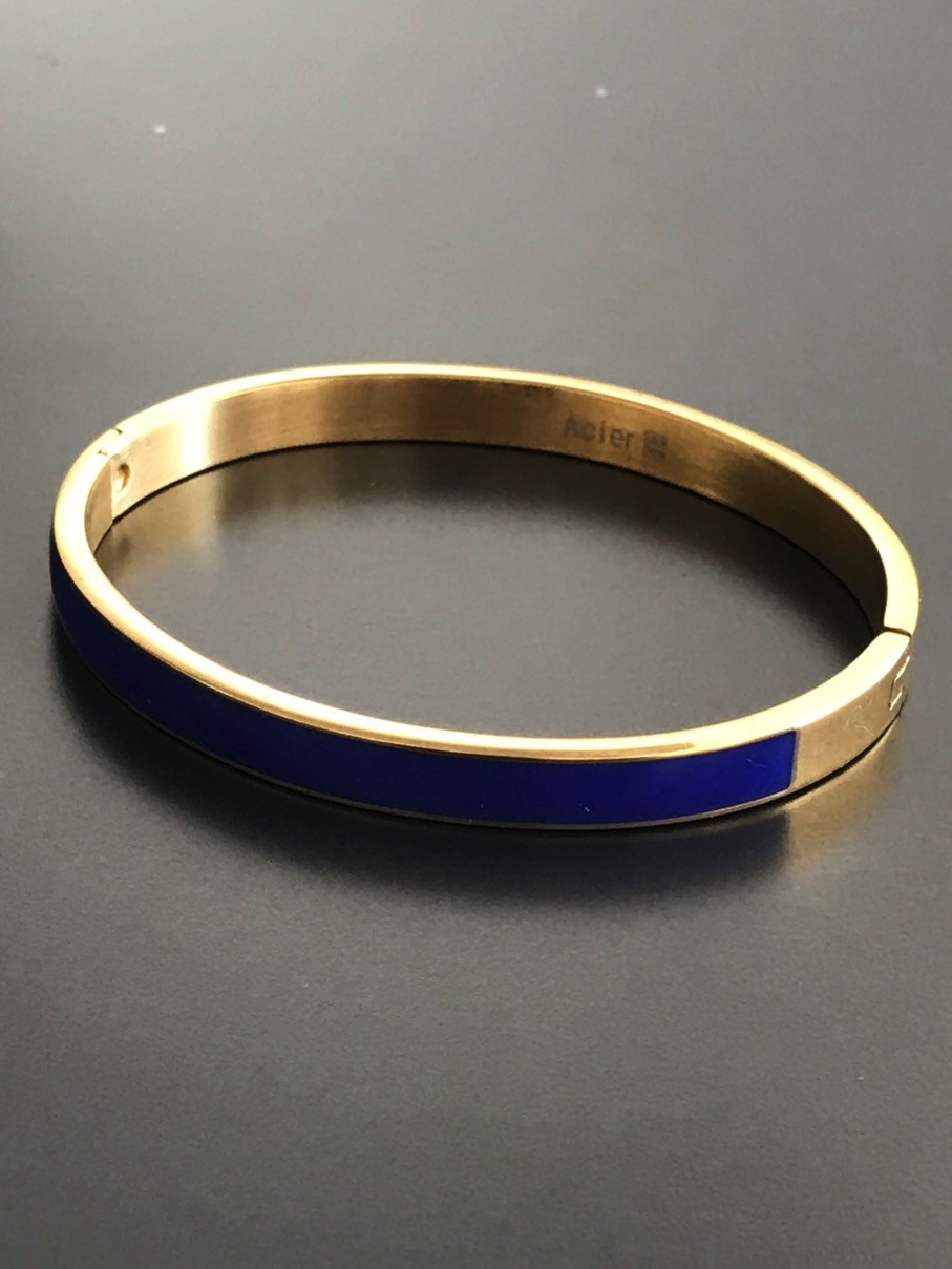 Bracelet Acier - Clip large avec bande de couleur