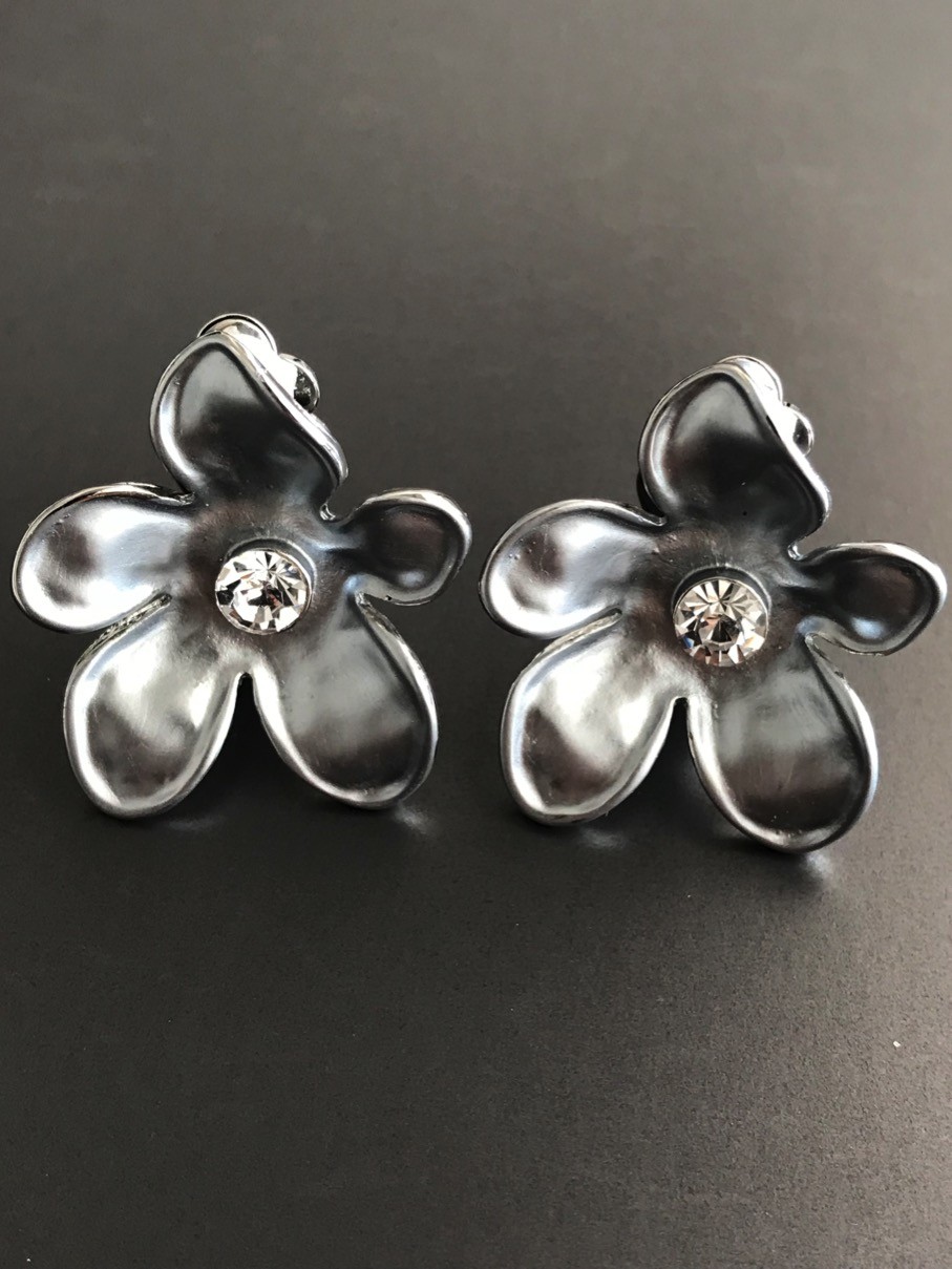 Boucles d'oreilles - Grosse fleur bicolore